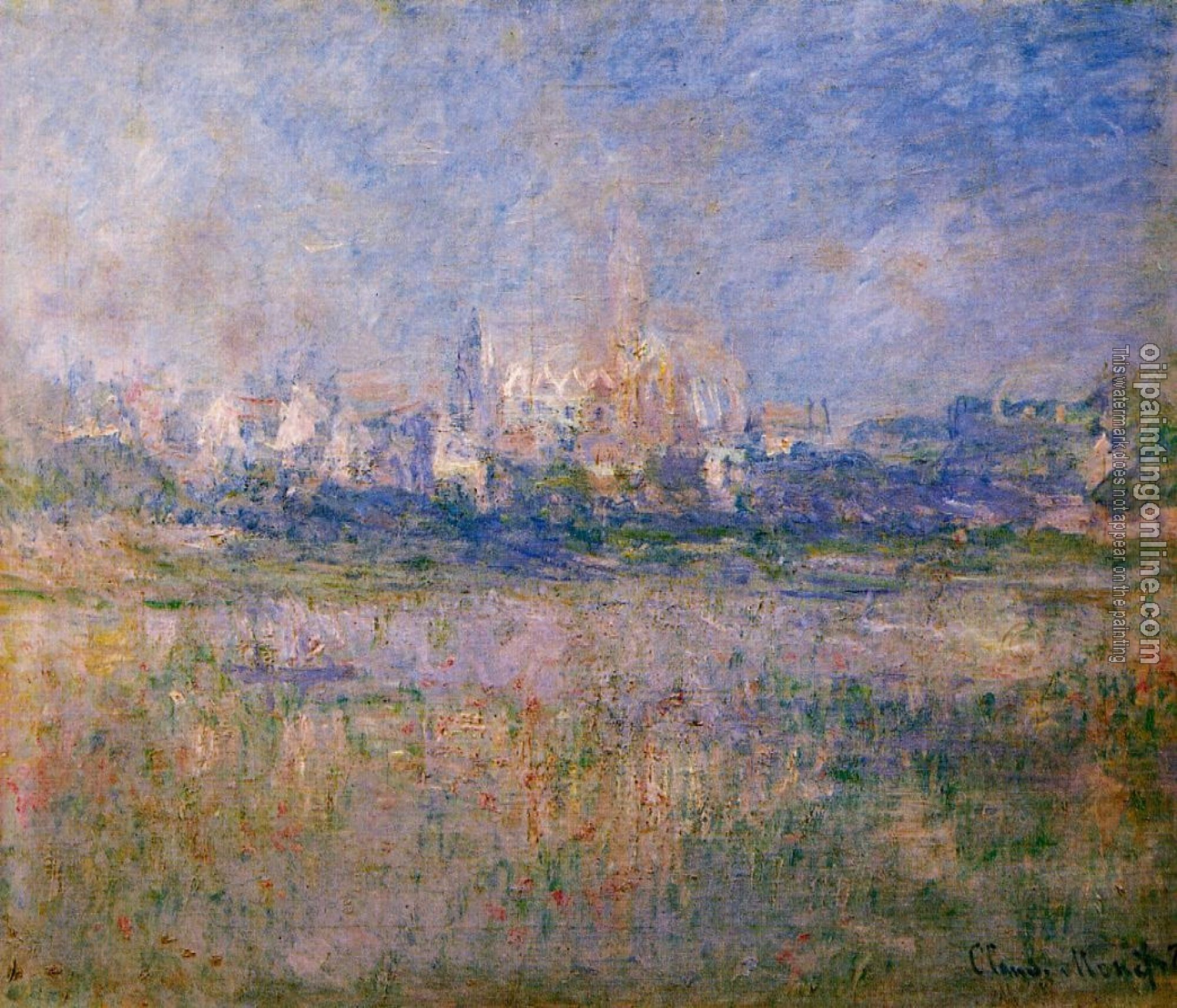 Monet, Claude Oscar - Vetheuil in the Fog